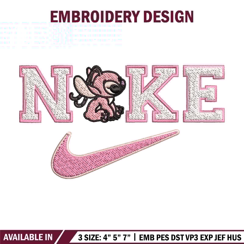 Nike pink stitch Embroidery Design, Stitch Embroidery, Nike Embroidery, Embroidery File, Logo shirt, Digital download.jpg
