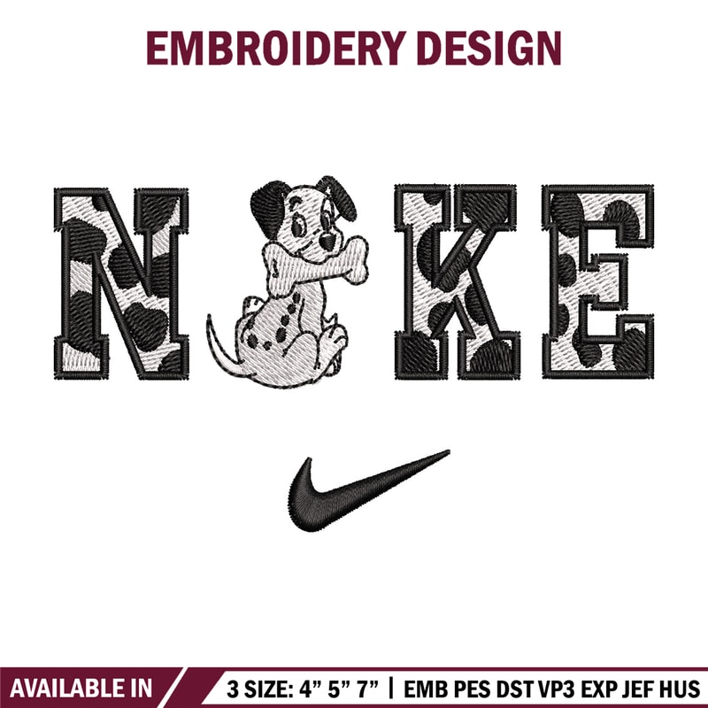 Nike x Dalmatian embroidery design, Dalmatian embroidery, Nike design,Embroidery shirt, Embroidery file,Digital download.jpg