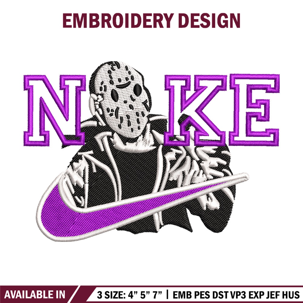 Nike x horror embroidery design, Horror movie embroidery, Nike design, Embroidery shirt, Embroidery file,Digital download.jpg