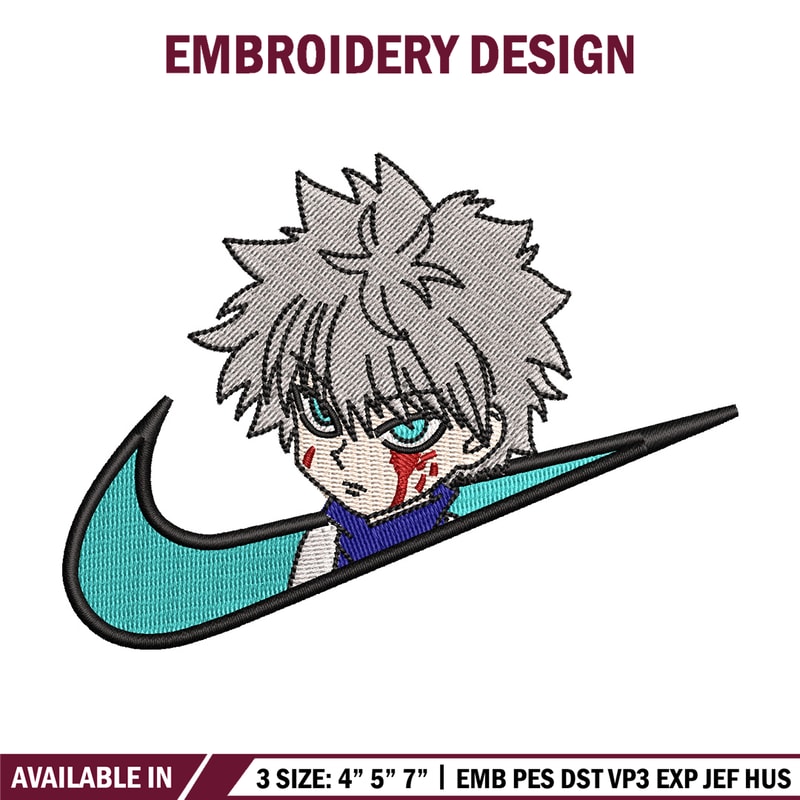 Nike x killua embroidery design, Hxh embroidery, Nike design, Embroidery shirt, Embroidery file,Digital download.jpg