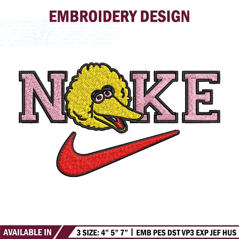 Nike yellow cartoon Embroidery Design, Nike Embroidery, Brand Embroidery, Embroidery File, Logo shirt, Digital download.jpg