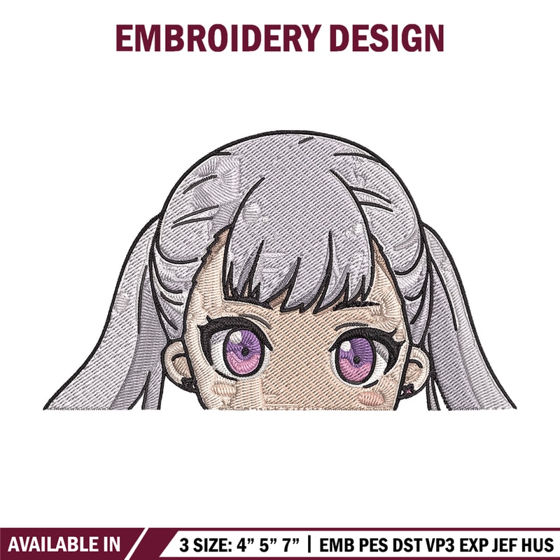 Noelle Peeker Embroidery Design, Black clover Embroidery, Embroidery File, Anime Embroidery,Anime shirt,Digital download.jpg