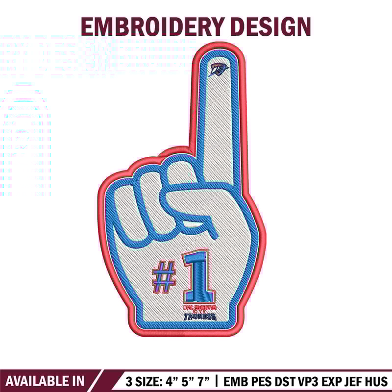 Oklahoma City Thunder no 1 embroidery design, NBA embroidery,Sport embroidery,Embroidery design, Logo sport embroidery.jpg