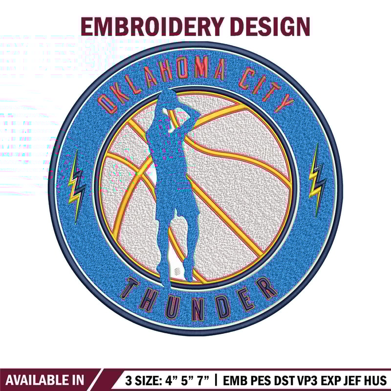 Oklahoma Thunder design embroidery design, NBA embroidery, Sport embroidery, Embroidery design, Logo sport embroidery..jpg