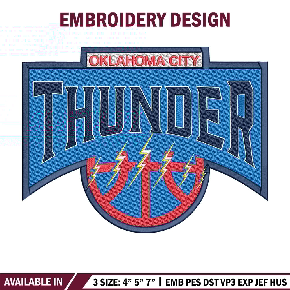 Oklahoma Thunder logo embroidery design,NBA embroidery,Sport embroidery, Embroidery design, Logo sport embroidery..jpg