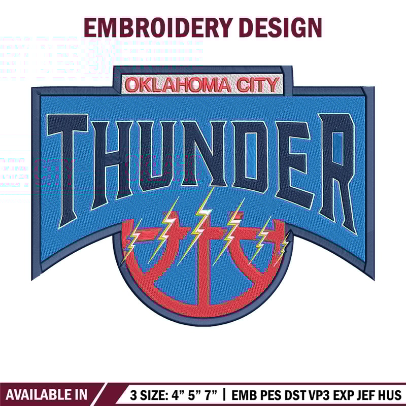 Oklahoma Thunder logo embroidery design,NBA embroidery,Sport embroidery, Embroidery design, Logo sport embroidery..jpg