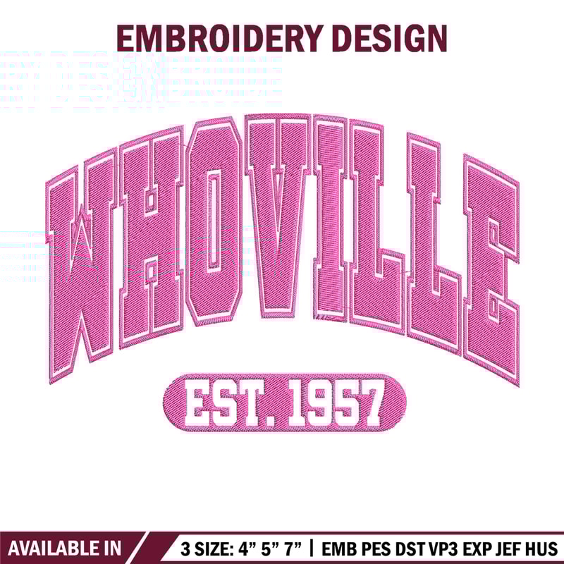 Pink Whoville Embroidery Design, Est 1957 Embroidery,Embroidery File, Anime Embroidery, Anime shirt, Digital download.jpg