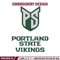 Portland State Vikings logo embroidery design, NCAA embroidery,Sport embroidery,Logo sport embroidery,Embroidery design.jpg
