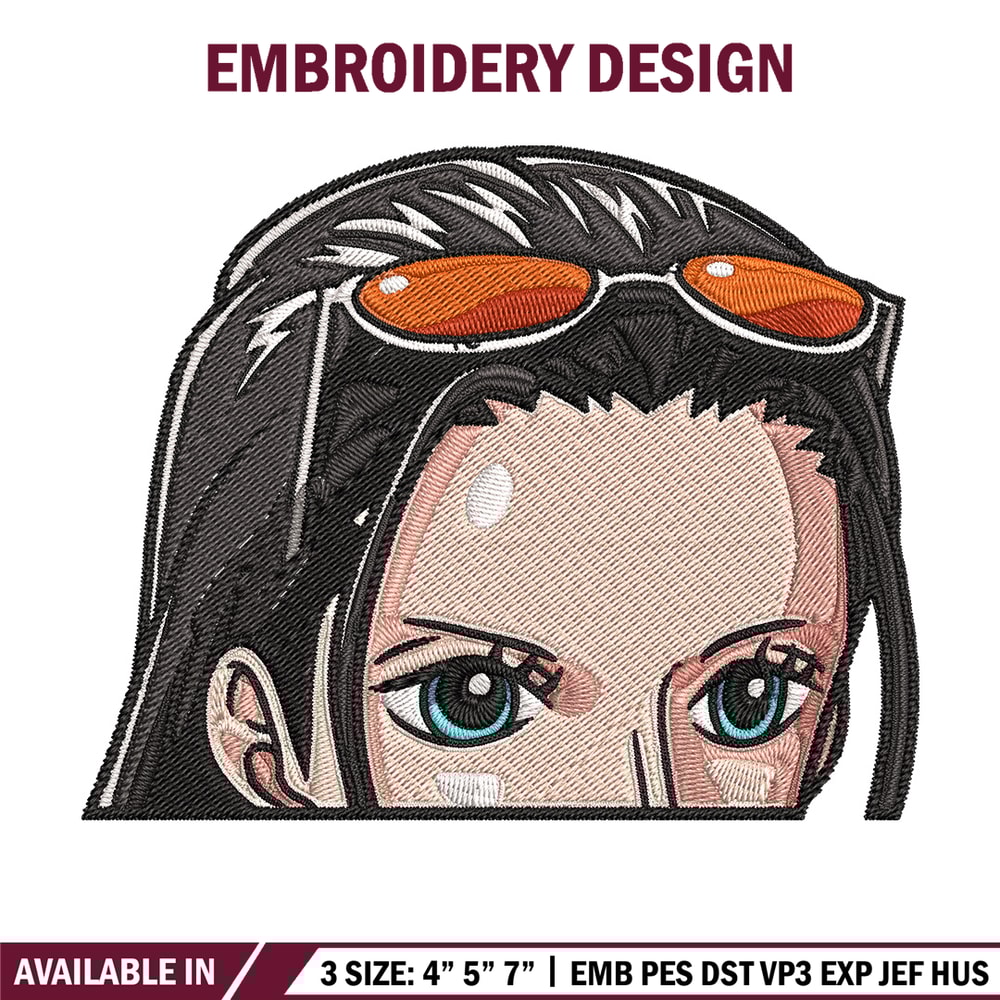 Robin Peeker Embroidery Design, One piece Embroidery, Embroidery File, Anime Embroidery, Anime shirt, Digital download.jpg