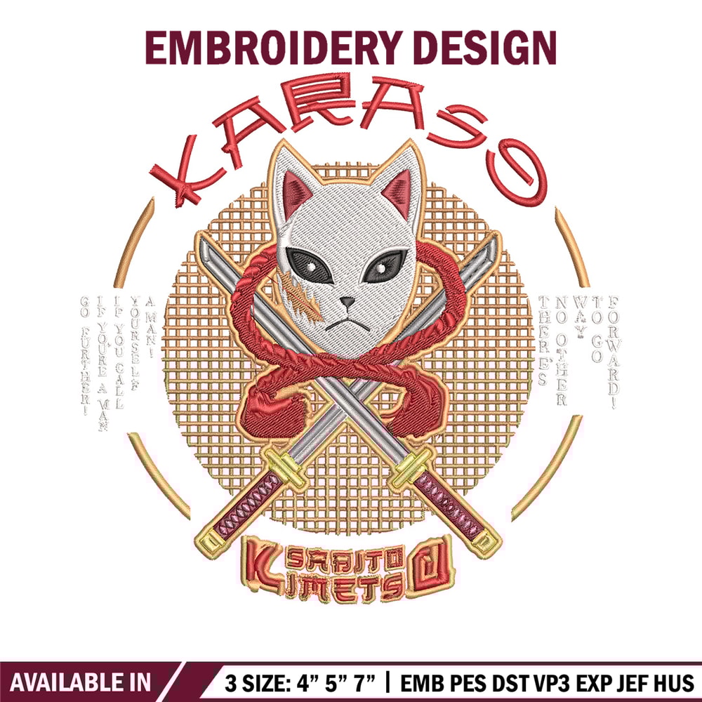 Sabito mask Embroidery Design, Demon slayer Embroidery, Embroidery File, Anime Embroidery, Anime shirt, Digital download.jpg