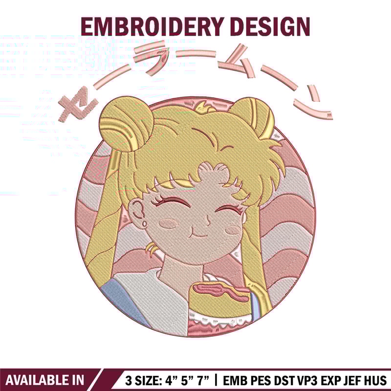 Sailor chibi Embroidery Design,Sailor moon Embroidery, Embroidery File, Anime Embroidery, Anime shirt, Digital download.jpg