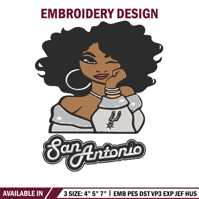 San Antonio Spurs girl embroidery design, NBA embroidery,Sport embroidery,Embroidery design,Logo sport embroidery.jpg