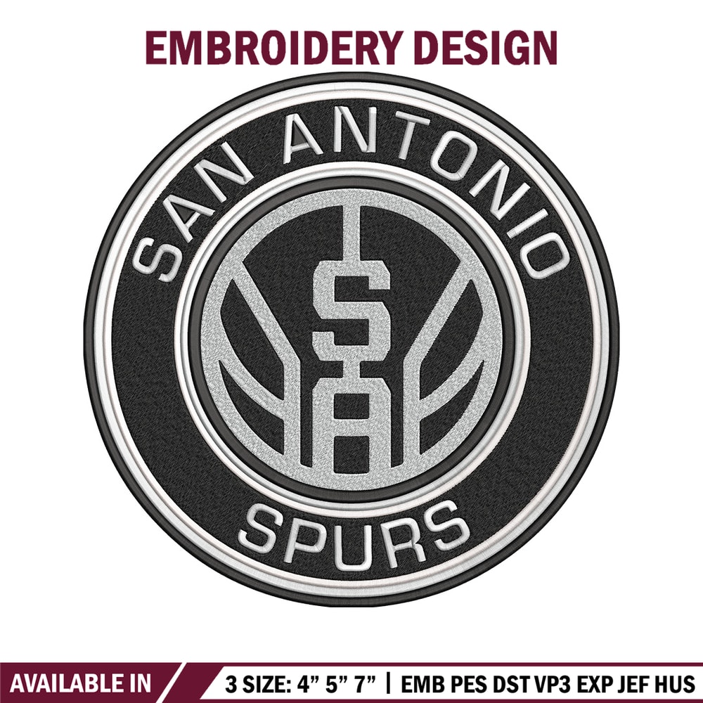 San Antonio Spurs logo embroidery design, NBA embroidery,Embroidery design, Logo sport embroidery, Sport embroidery..jpg