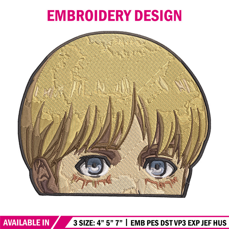 Armin Peeker Embroidery Design, Aot Embroidery, Embroidery File, Anime Embroidery, Anime shirt, Digital download..jpg