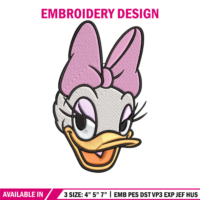 Daisy Duck Embroidery Design, Disney Embroidery, Embroidery design, cartoon shirt, Embroidery File, Digital download..jpg
