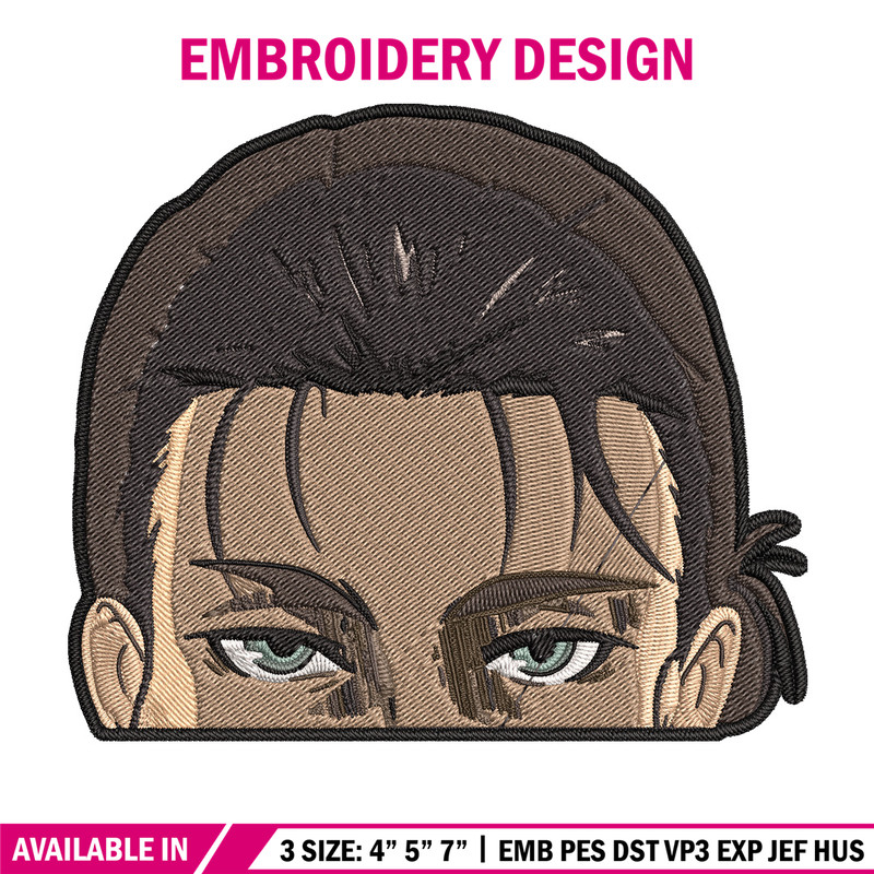 Eren Peeker Embroidery Design, Aot Embroidery, Embroidery File, Anime Embroidery, Anime shirt, Digital download.jpg