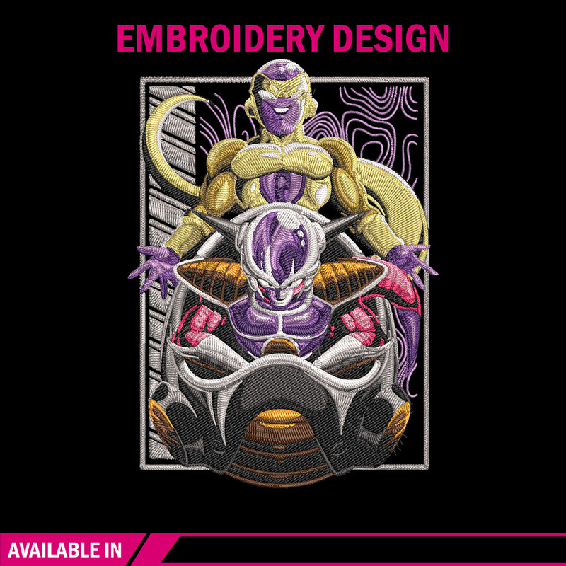 Frieza form Embroidery Design, Dragonball Embroidery,Embroidery File, Anime Embroidery, Anime shirt, Digital download.jpg