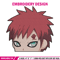 Gaara Peeker Embroidery Design, Naruto Embroidery, Embroidery File, Anime Embroidery,Anime shirt, Digital download.jpg
