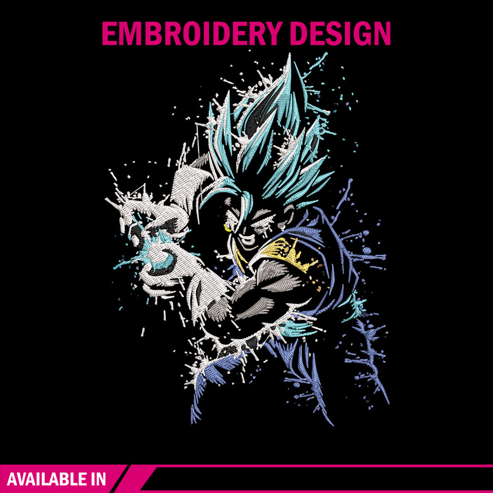 Gogeta Embroidery Design, Dragonball Embroidery, Embroidery File, Anime Embroidery, Anime shirt, Digital download.jpg