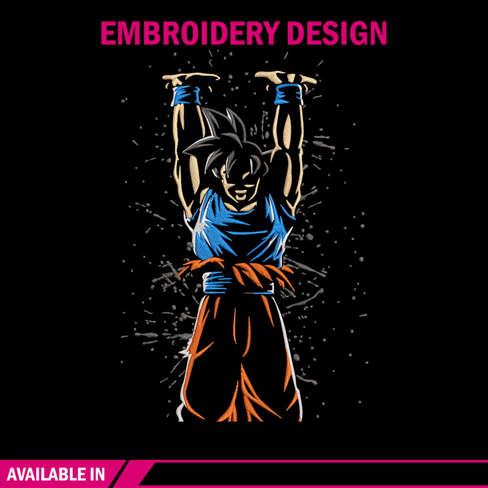 Goku genkidama Embroidery Design, Dragonball Embroidery,Embroidery File, Anime Embroidery, Anime shirt, Digital download.jpg