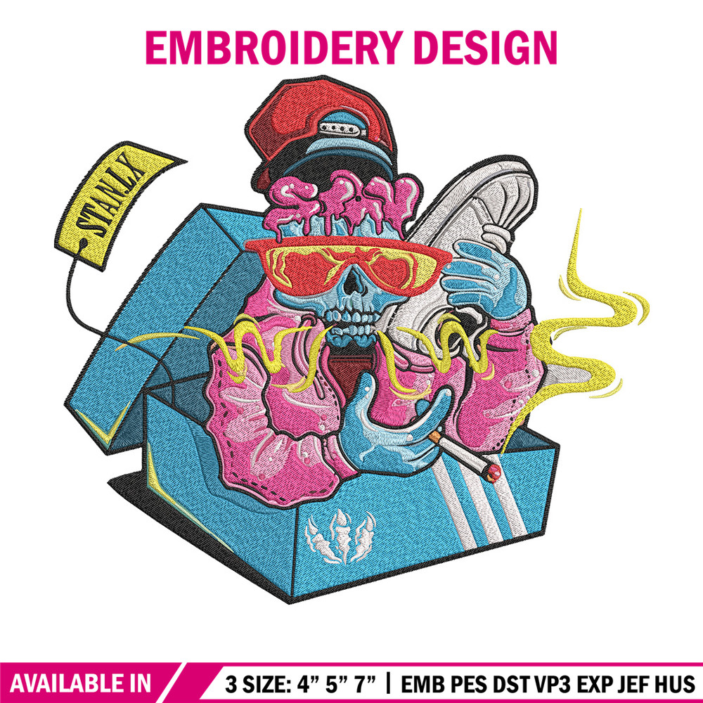 Graffiti skull Embroidery Design, Graffiti Embroidery, Embroidery File, Anime Embroidery, Anime shirt, Digital download.jpg