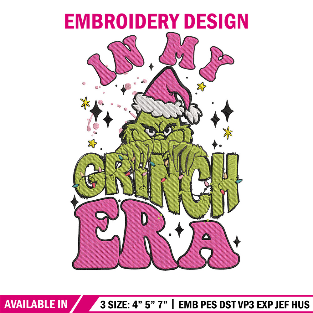 Grinchy era Embroidery Design, Grinch Embroidery, Embroidery File,Chrismas Embroidery, Anime shirt, Digital download.jpg