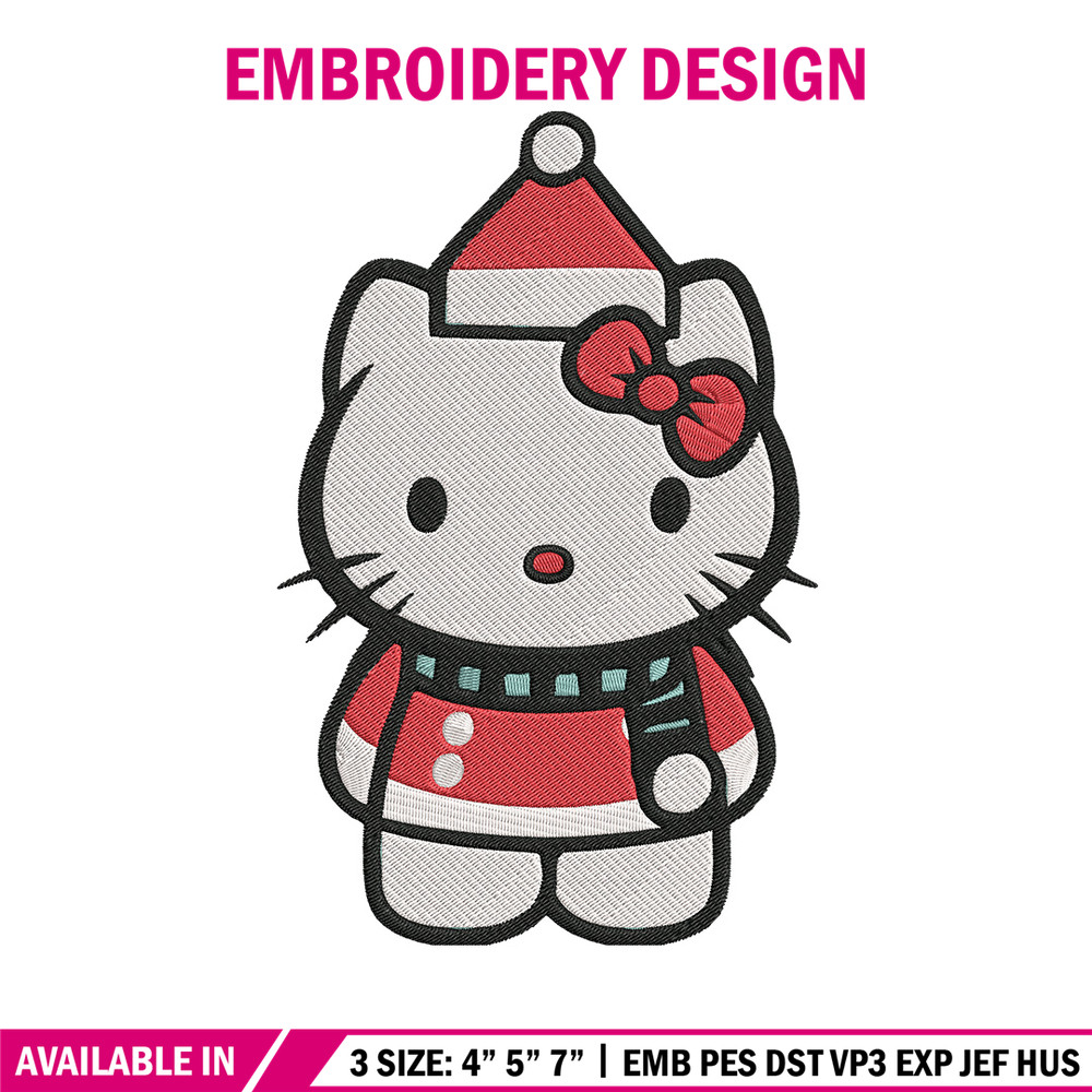 Hello kitty chrismas Embroidery Design, Kitty Embroidery,Embroidery File,Anime Embroidery, Anime shirt,Digital download.jpg
