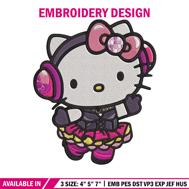 Hello Kitty idol Embroidery Design, Hello kitty Embroidery, Embroidery File, Anime Embroidery, Digital download.jpg