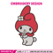 My Melody Embroidery Design, Hello kitty Embroidery, Embroidery File, Anime Embroidery, Anime shirt, Digital download.jpg
