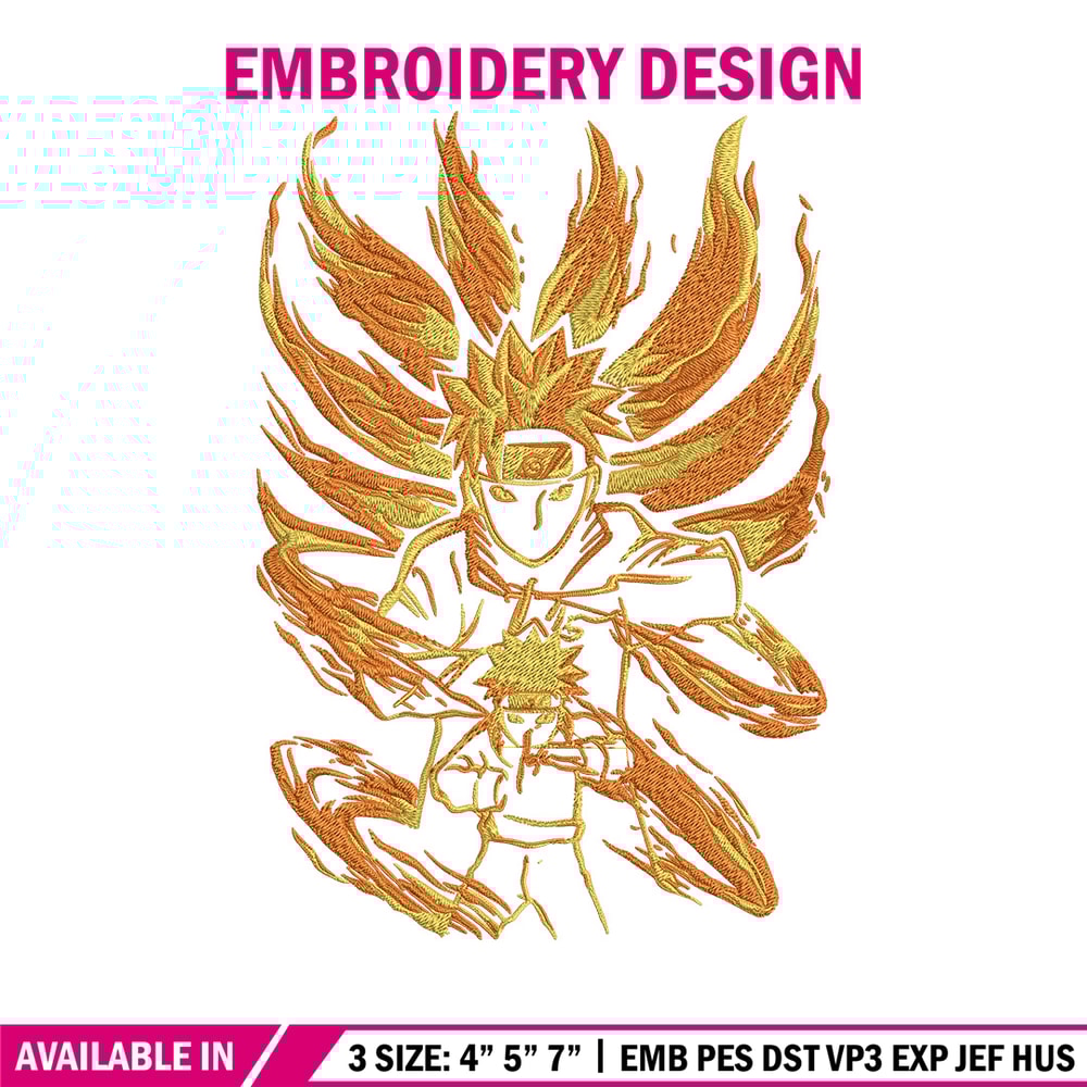 Naruto kyuubi Embroidery Design, Naruto Embroidery, Embroidery File, Anime Embroidery, Anime shirt, Digital download.jpg