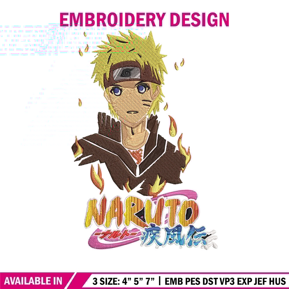 Naruto Poster Embroidery Design, Naruto Embroidery, Embroidery File, Anime Embroidery, Anime shirt,Digital download.jpg