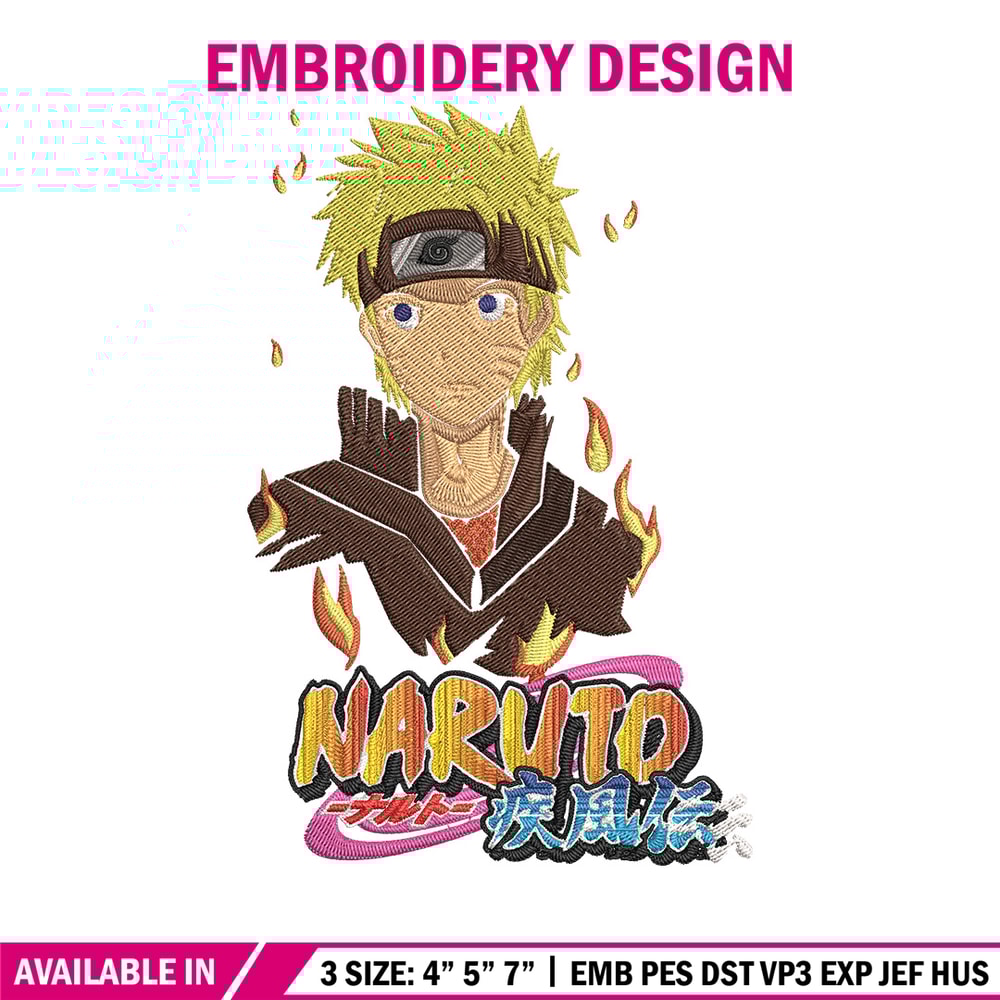 Naruto Poster Embroidery Design, Naruto Embroidery, Embroidery File,Anime Embroidery, Anime shirt, Digital download.jpg