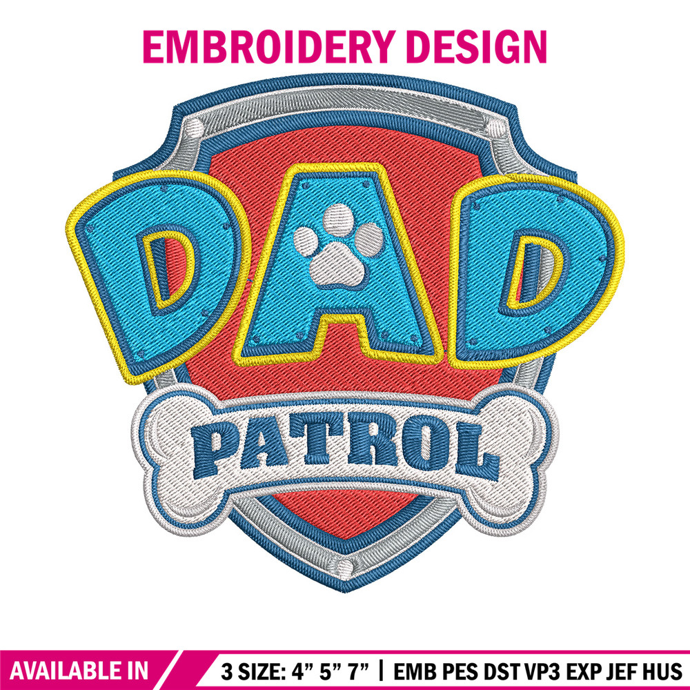 Paw Patrol logo Embroidery Design, Paw Patrol Embroidery, Embroidery File,Anime Embroidery, Anime shirt,Digital download.jpg