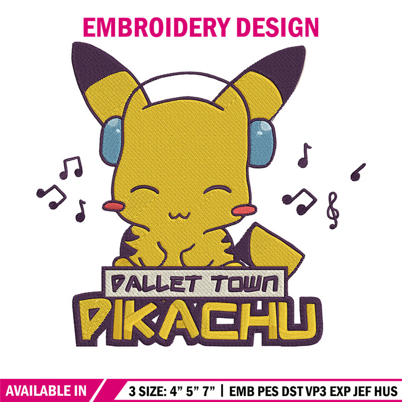 Pikachu cute Embroidery Design, Pokemon Embroidery, Embroidery File, Anime Embroidery, Anime shirt, Digital download.jpg