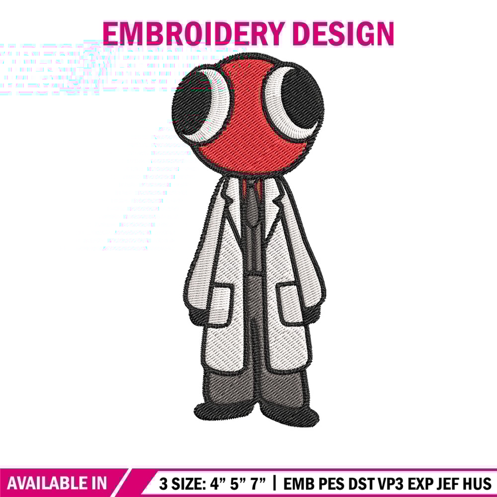 Red Rainbow Embroidery Design, Rainbow Friends Embroidery, Embroidery File, Anime Embroidery, Digital download.jpg