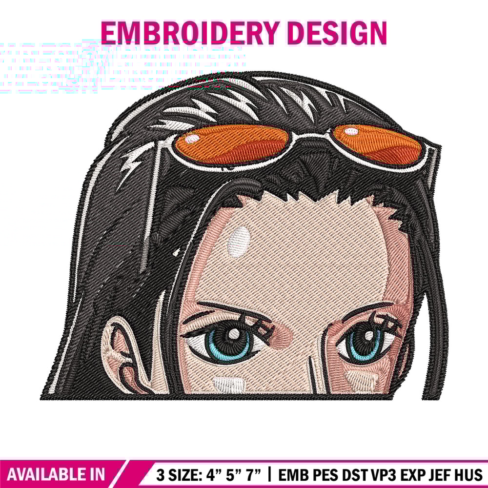 Robin Peeker Embroidery Design, One piece Embroidery, Embroidery File, Anime Embroidery, Anime shirt, Digital download.jpg