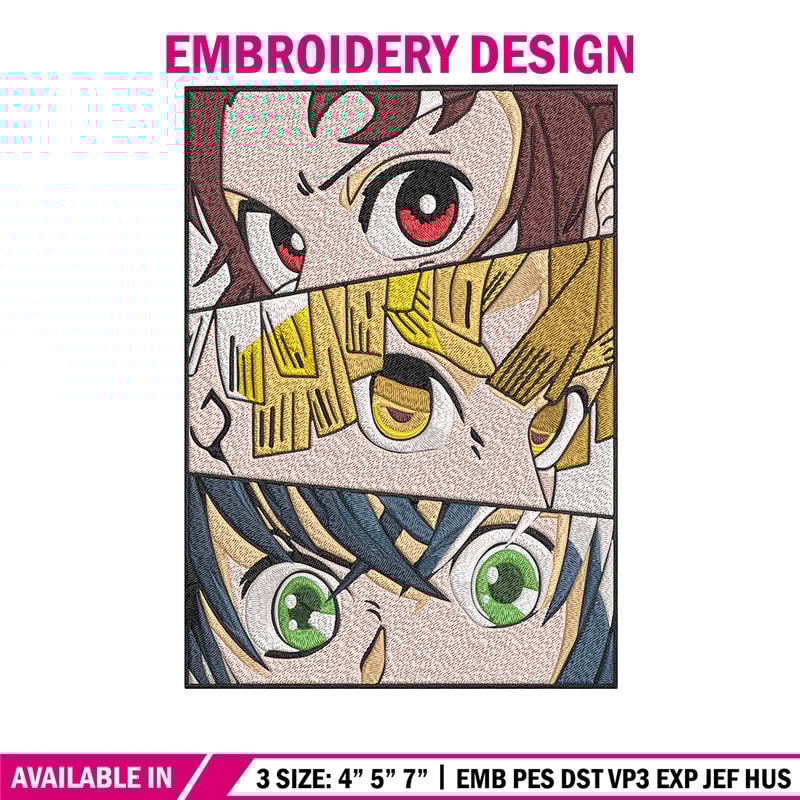 Tanjiro friends Embroidery Design, Demon slayer Embroidery,Embroidery File,Anime Embroidery,Anime shirt,Digital download.jpg