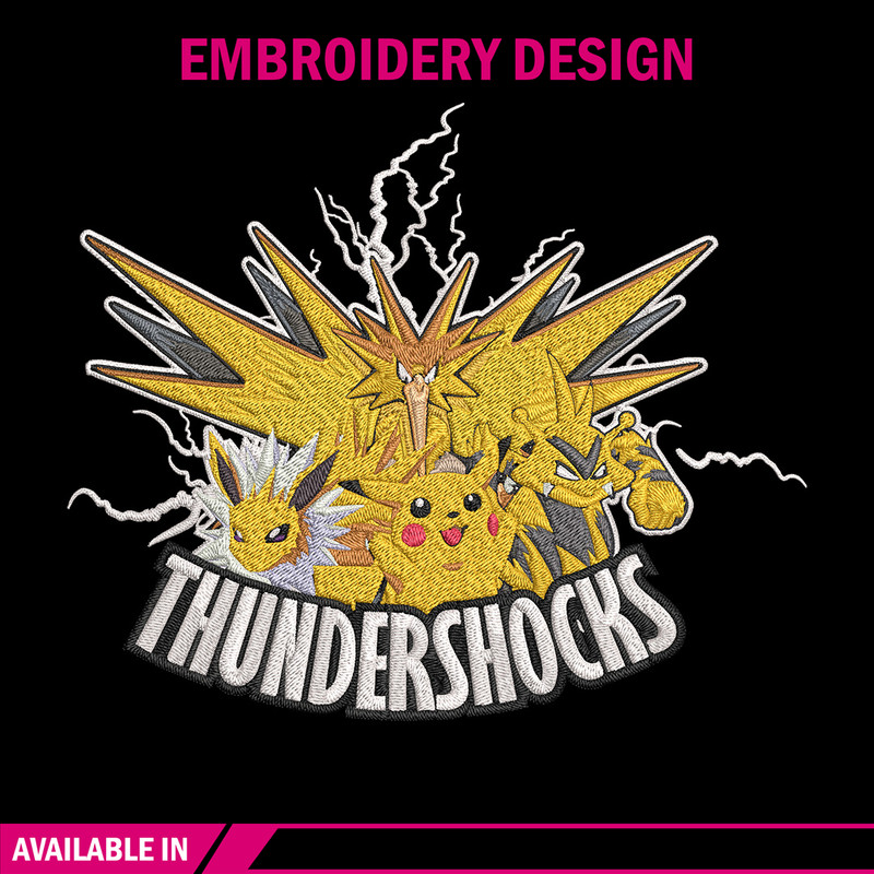 Thundersocks Embroidery Design, Pokemon Embroidery, Embroidery File, Anime Embroidery, Anime shirt, Digital download..jpg