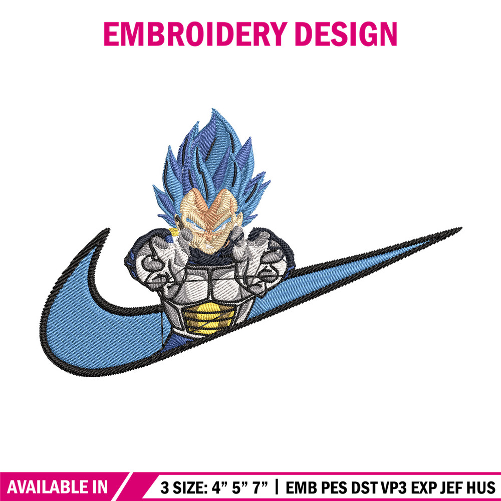 Vegeta Blue Embroidery Design, Dragonball Embroidery, Embroidery File, Nike Embroidery, Anime shirt, Digital download.jpg