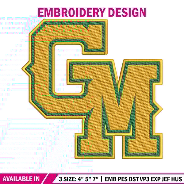 George Mason embroidery design, Baseball embroidery, Sport embroidery, logo sport embroidery, Embroidery design.jpg