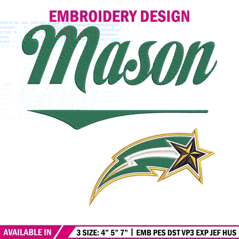 George Mason Logo embroidery design, NCAA embroidery, Sport embroidery,Logo sport embroidery,Embroidery design.jpg
