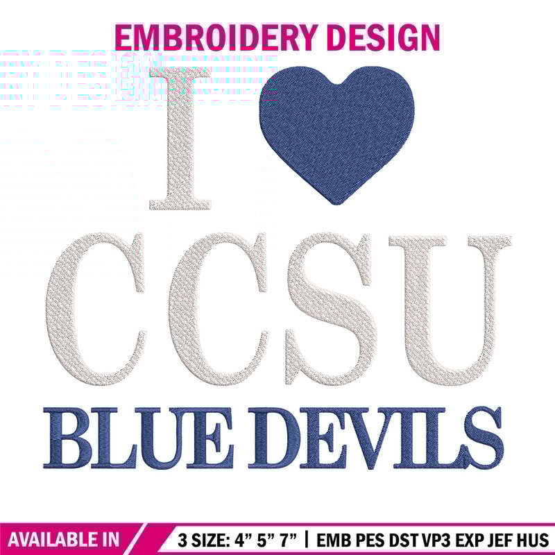 I love Blue Devils embroidery design, NCAA embroidery, Embroidery design, Logo sport embroidery, Sport embroidery.jpg