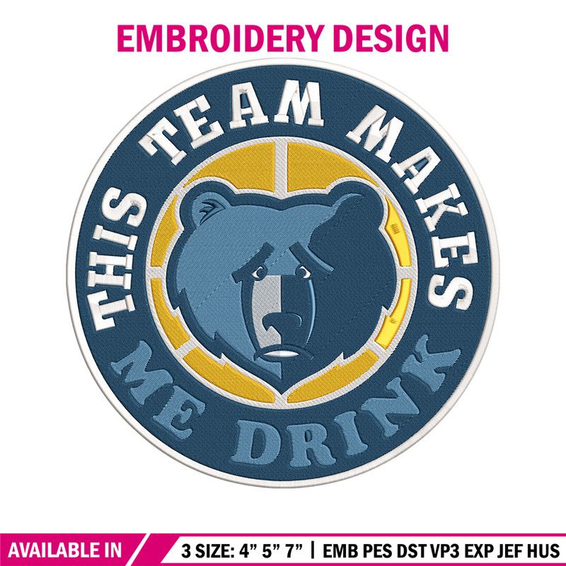 Memphis Grizzlies design embroidery design, NBA embroidery,Sport embroidery, Embroidery design,Logo sport embroidery.jpg