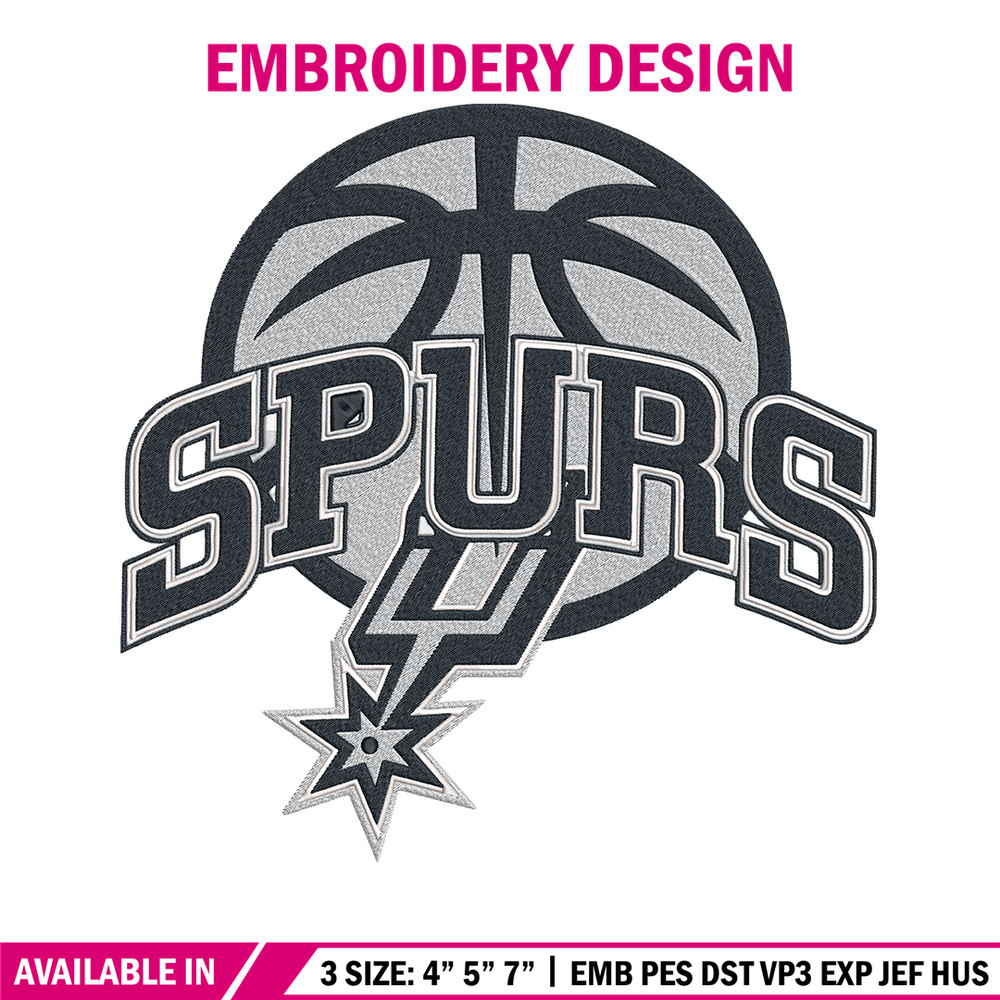 San Antonio Spurs logo embroidery design, NBA embroidery, Embroidery design,Logo sport embroidery,Sport embroidery.jpg