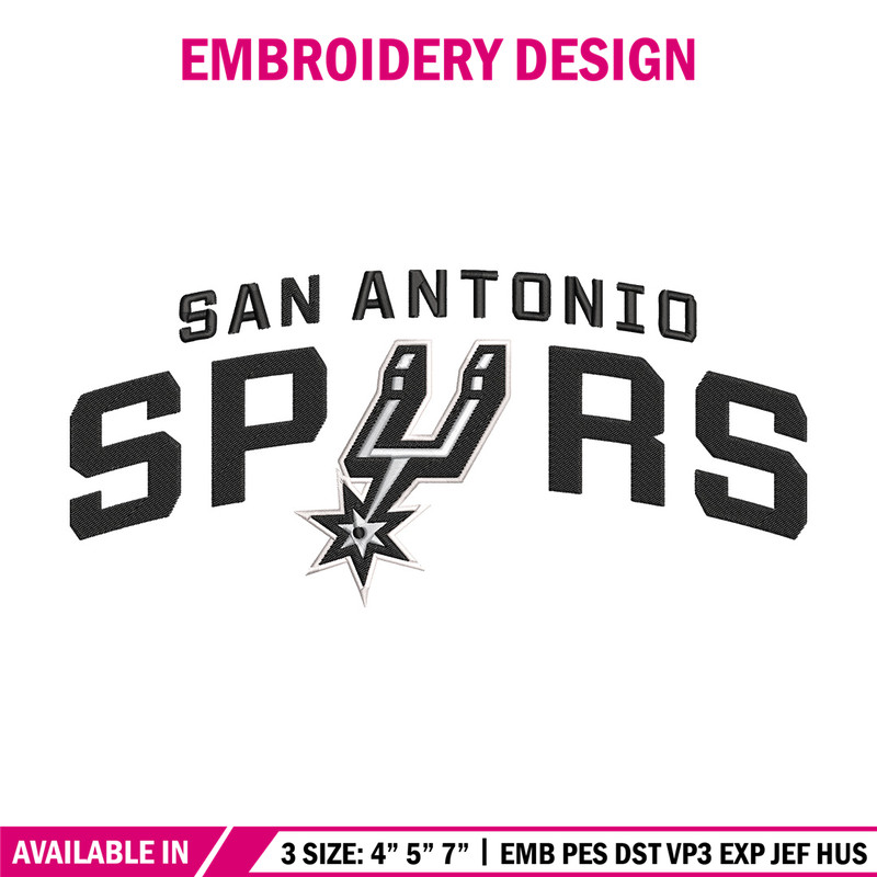San Antonio Spurs Logo embroidery design, NBA embroidery, Sport embroidery, Embroidery design, Logo sport embroidery..jpg