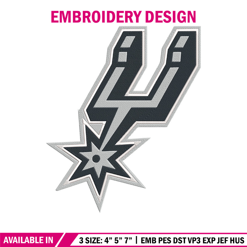 San Antonio Spurs logo embroidery design, NBA embroidery, Sport embroidery, Embroidery design, Logo sport embroidery.jpg