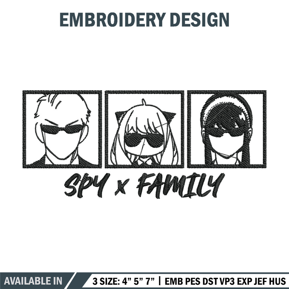 Anya family Embroidery Design, Spy x family Embroidery, Embroidery File, Nike Embroidery, Anime shirt, Digital download.jpg