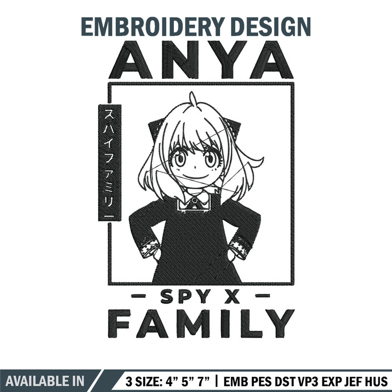 Anya poster Embroidery Design, Spy x family Embroidery, Embroidery File, Anime Embroidery, Anime shirt, Digital download.jpg