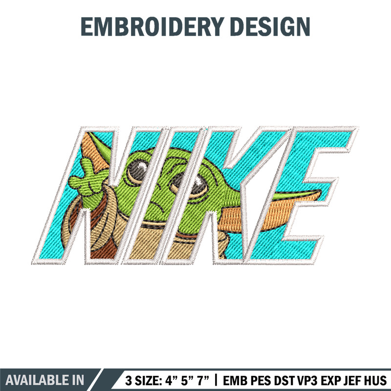 baby yota Nike embroidery design, baby yota embroidery, Nike design, logo design, logo shirt, Digital download.jpg