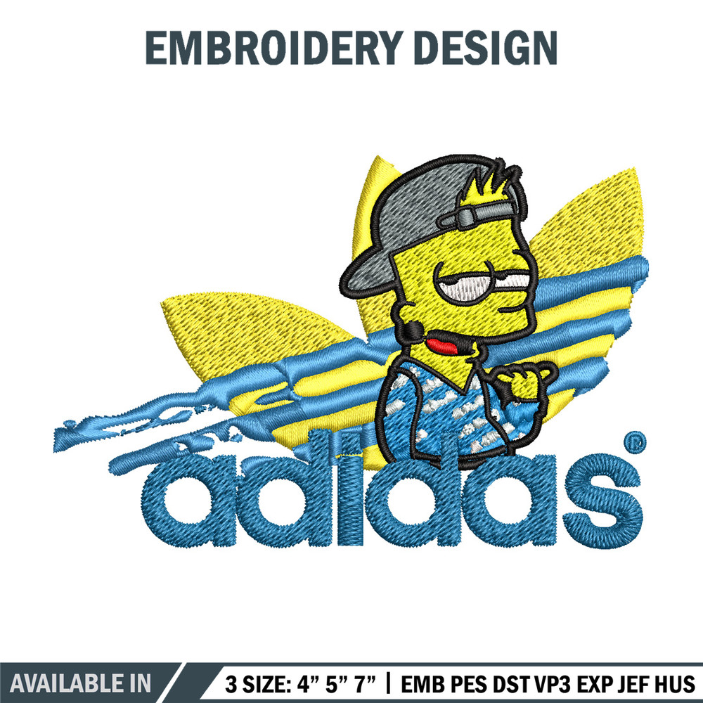 Bart bad boy adidas Embroidery Design,Adidas Embroidery, Brand Embroidery, Embroidery File, Logo shirt, Digital download.jpg